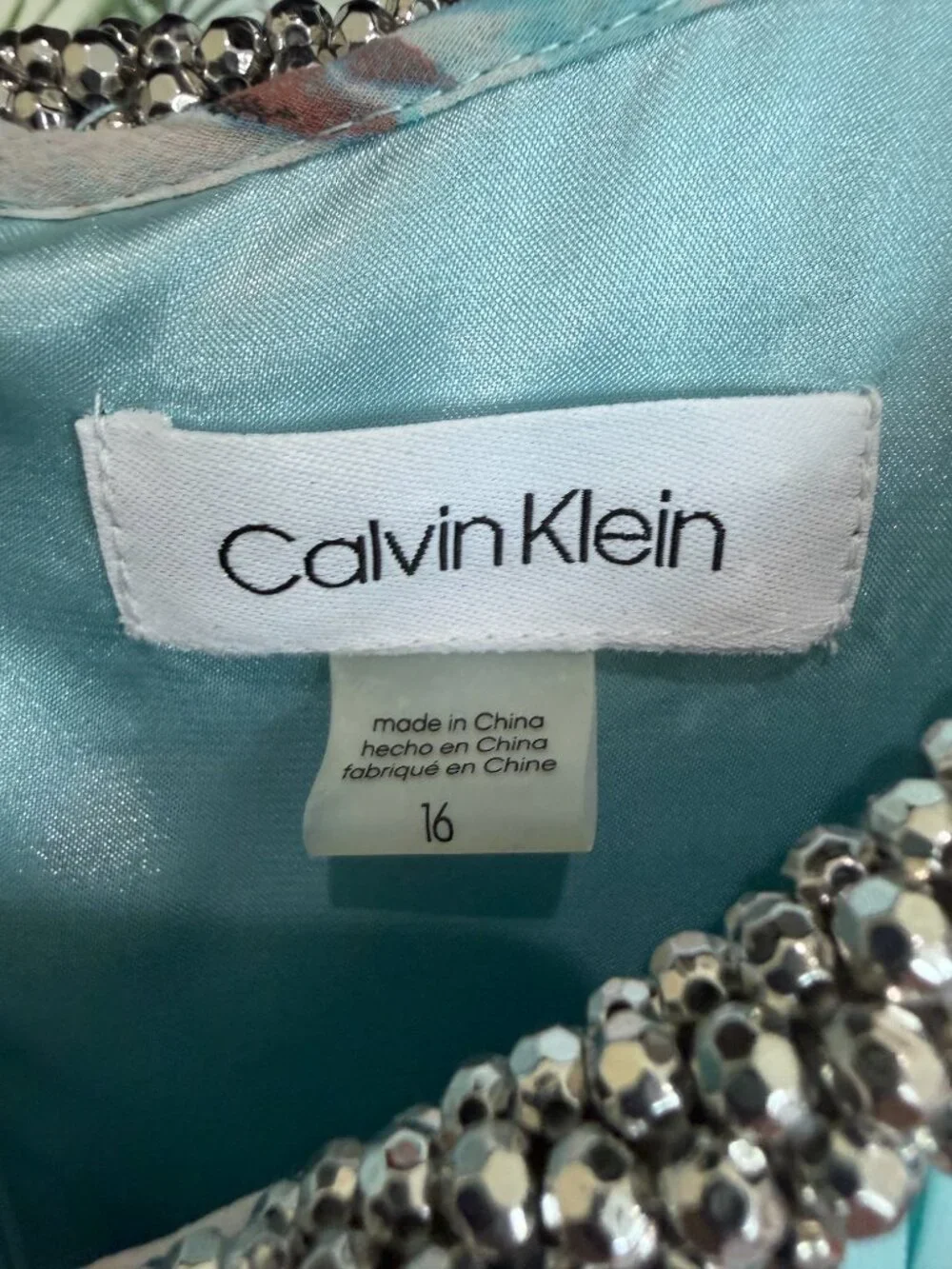 NWT Calvin Klein Size 16 Floral Maxi Dress - Picture 9 of 10